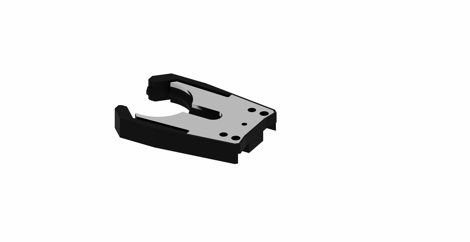 Horquilla de herramientas ISO30 para Biesse - Negra con placa de refuerzo