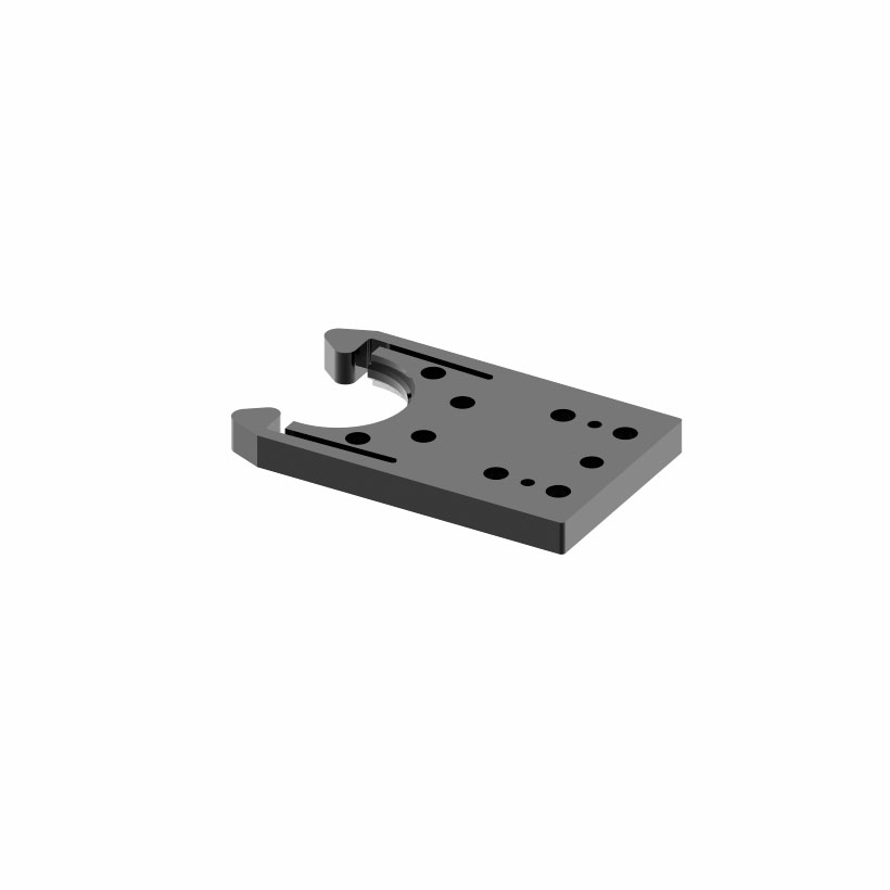 Horquilla de herramientas ISO40 para Intermac - Negra con placa de refuerzo